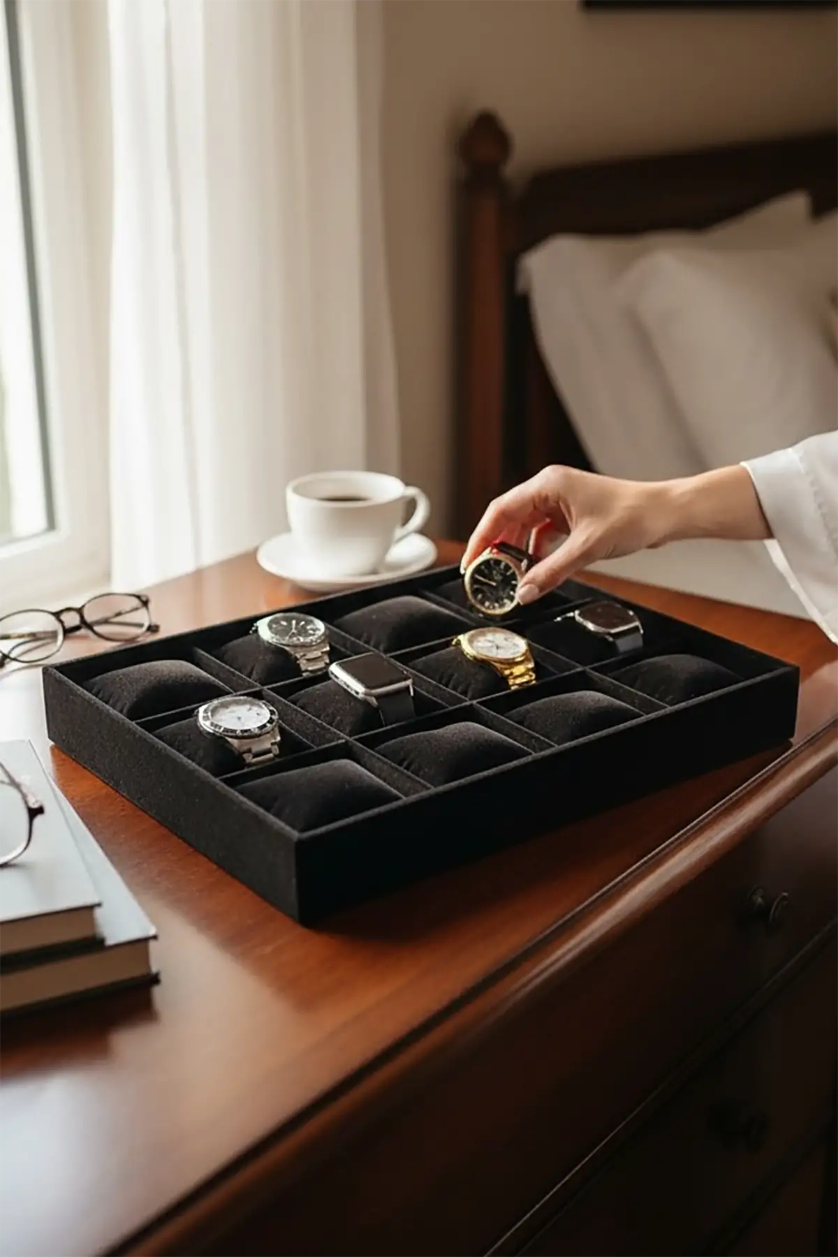 Siyah Renk Takı/Saat Organizeri