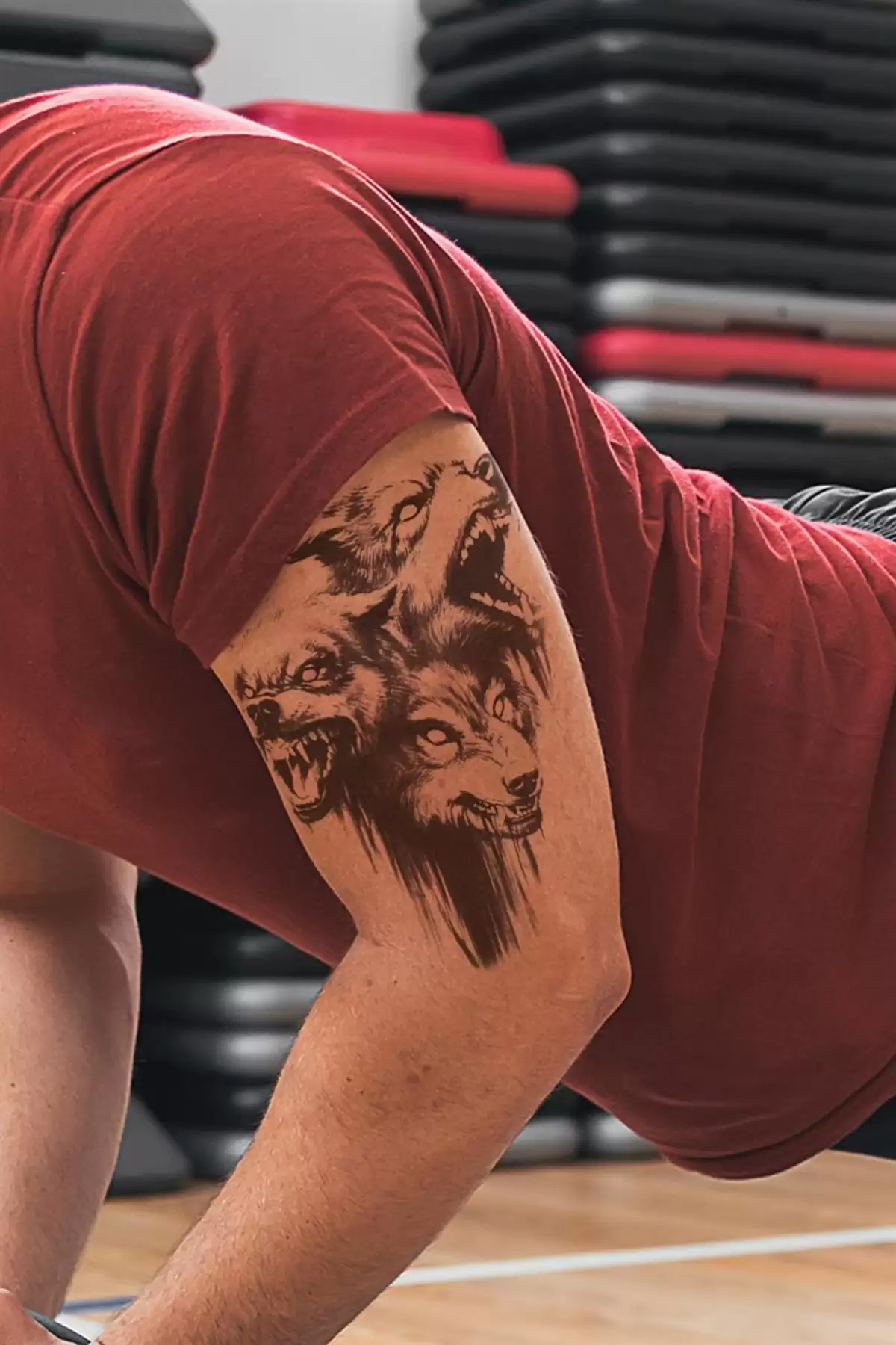 Üç Başlı Kurt Geçici Dövme Tattoo