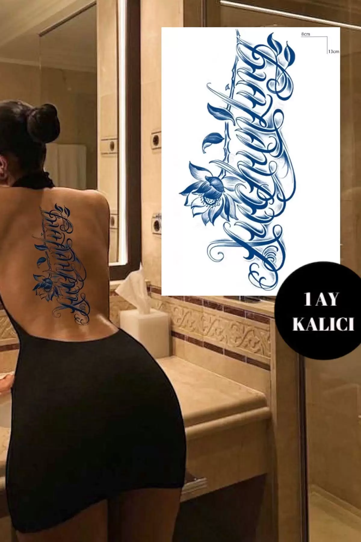 Xuchun Ling Yazılı 12 Saat Sonra Kararan Geçici Dövme Tattoo