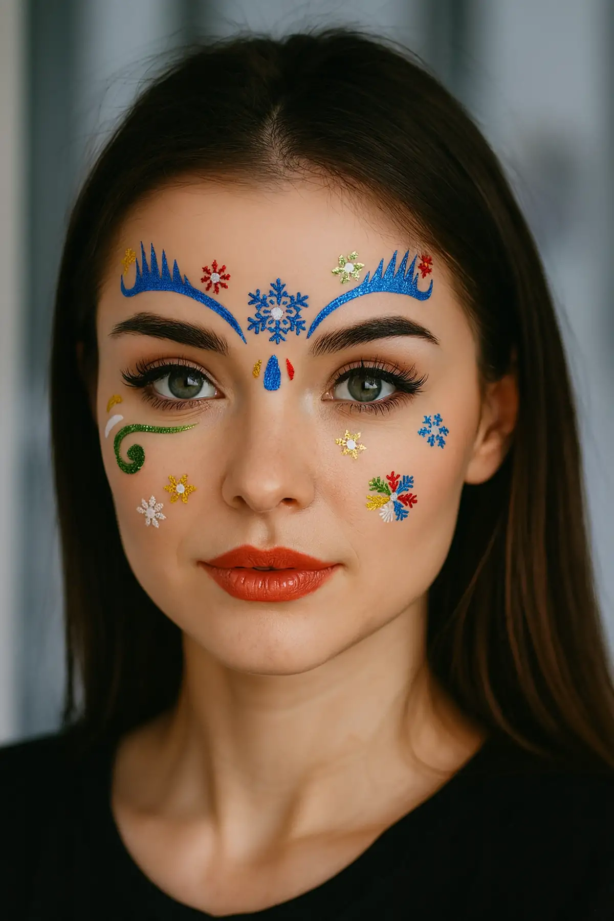 Yapışkanlı Yüz Sticker Dövme Tattoo