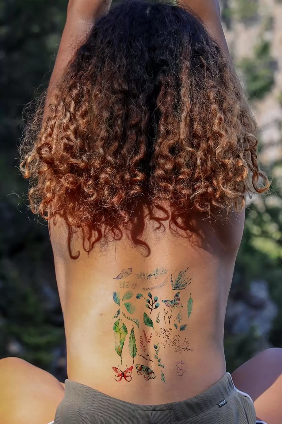 Yaprak Kelebek Karışık Geçici Dövme Tattoo