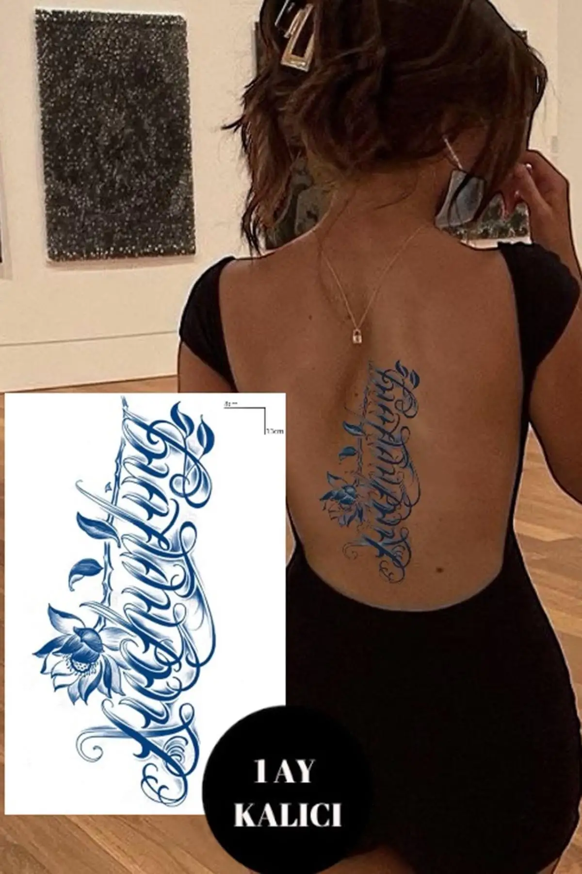 Yazı Detaylı 12 Saat Sonra Kararan Geçici Dövme Tattoo