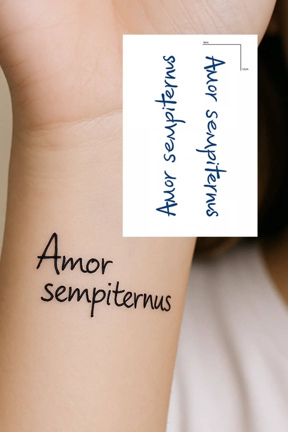 Yazılı 12 Saat Sonra Kararan Geçici Dövme Tattoo