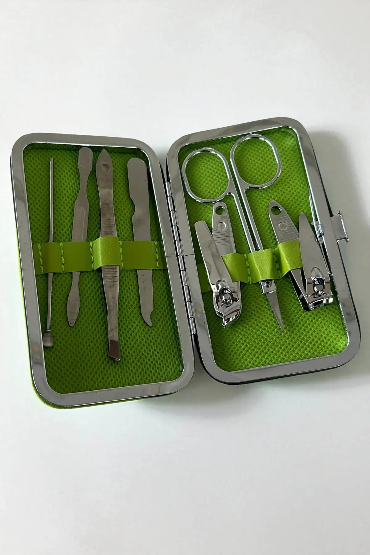 Yeşil Renk 7 Parça Manikür/ Pedikür Kutulu Törpü Set