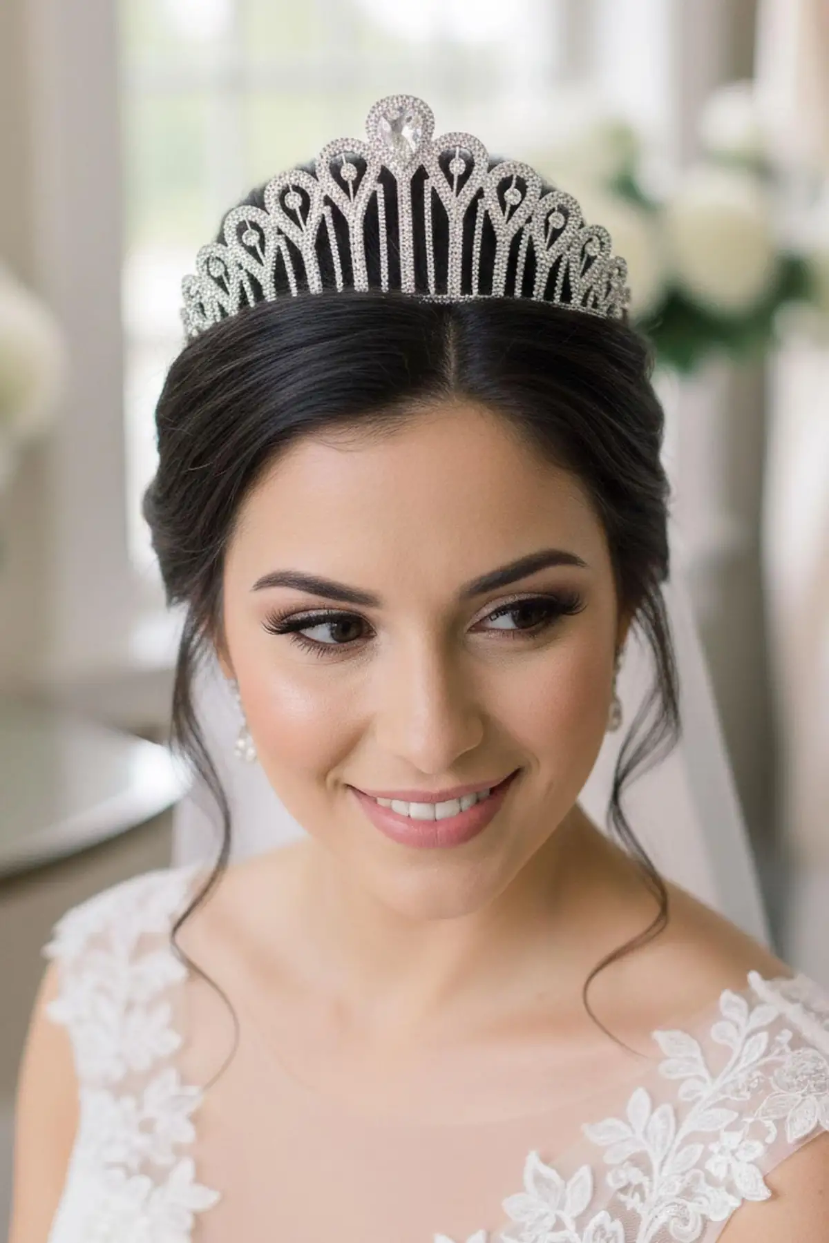 Zirkon Taşlı Gelin/Kına/Nişan/Söz Tasarım Taç