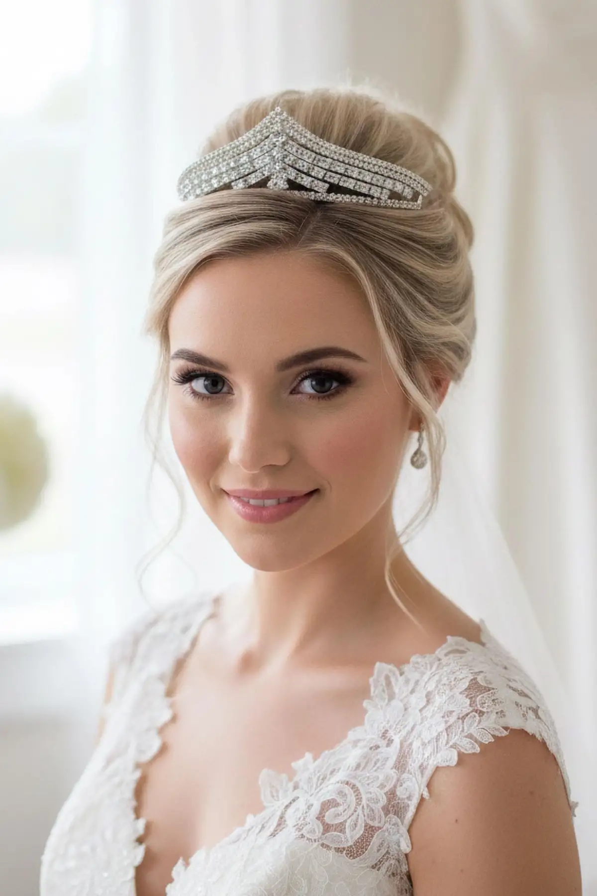 Zirkon Taşlı Gelin/Kına/Nişan/Söz Tasarım Taç