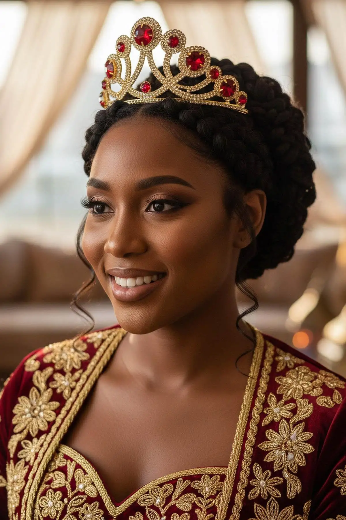 Zirkon Taşlı Gelin/Kına/Nişan/Söz Tasarım Taç