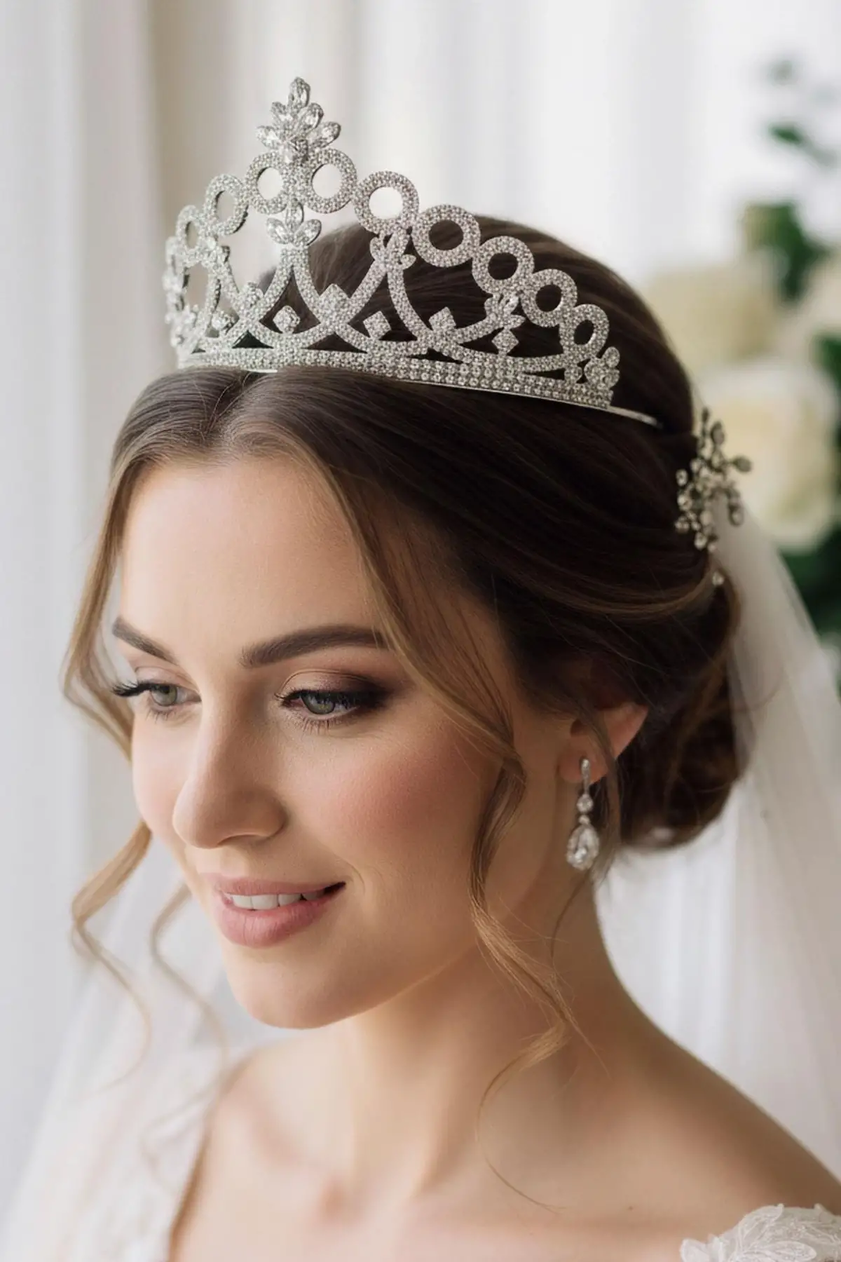 Zirkon Taşlı Gelin/Kına/Nişan/Söz Tasarım Taç