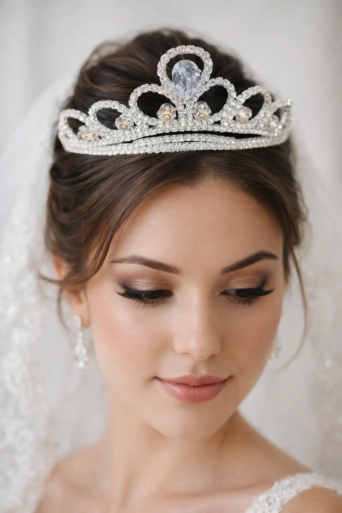 Zirkon Taşlı Gelin/Kına/Nişan/Söz Tasarım Taç