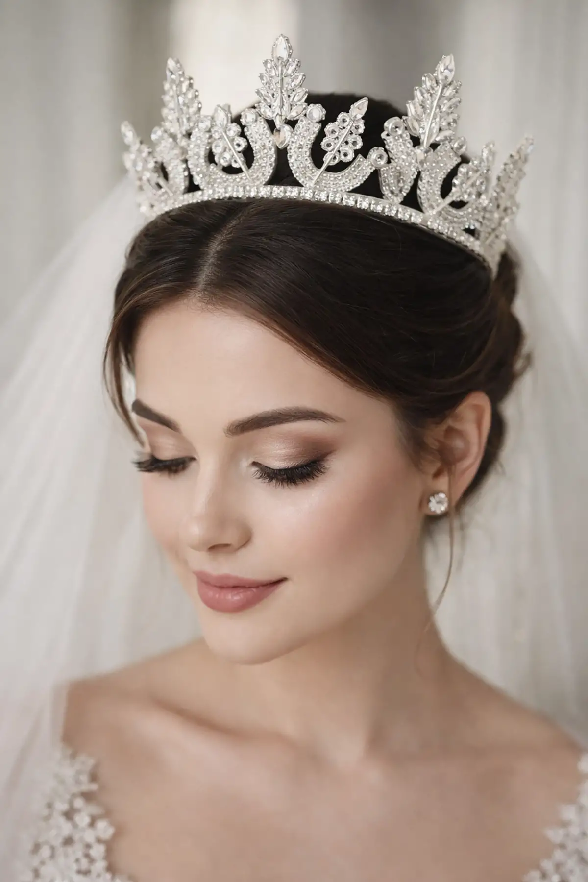 Zirkon Taşlı Gelin/Kına/Nişan/Söz Tasarım Taç