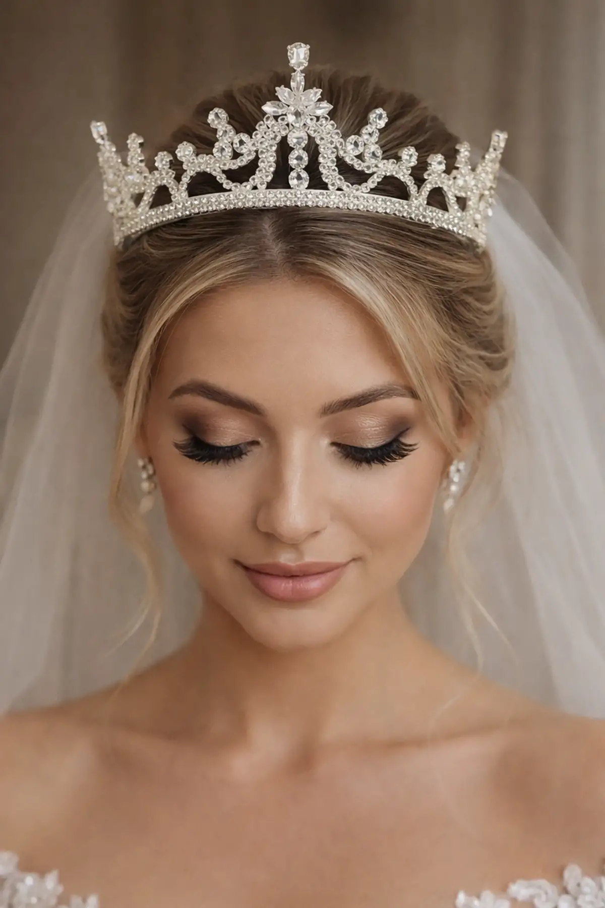 Zirkon Taşlı Gelin/Kına/Nişan/Söz Tasarım Taç