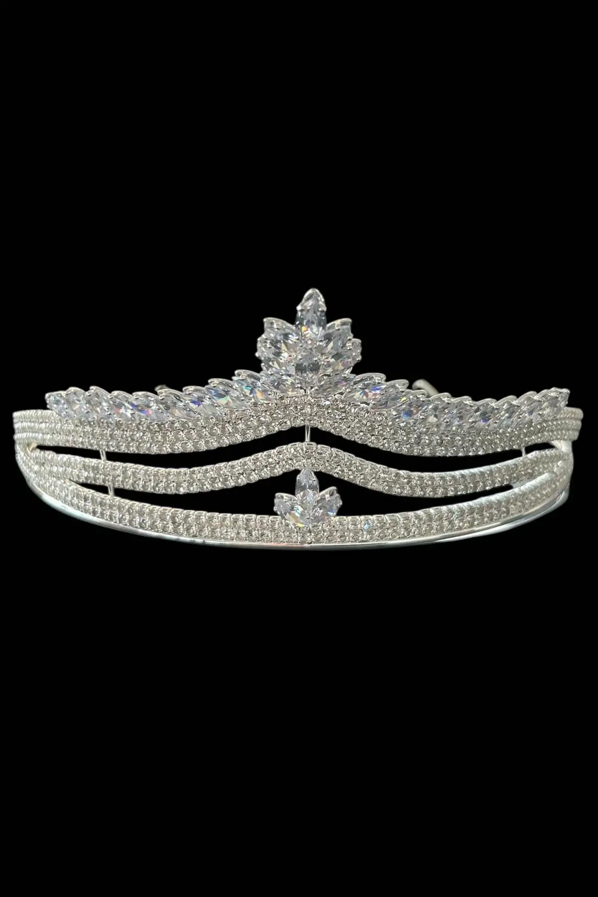 Zirkon Taşlı Gelin/Kına/Nişan/Söz Tasarım Taç