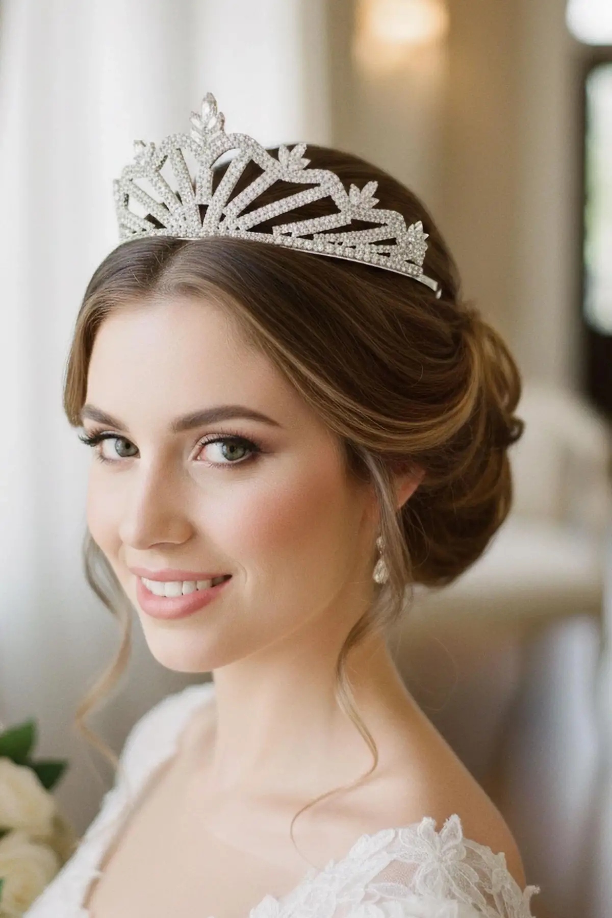 Zirkon Taşlı Gelin/Kına/Nişan/Söz Tasarım Taç