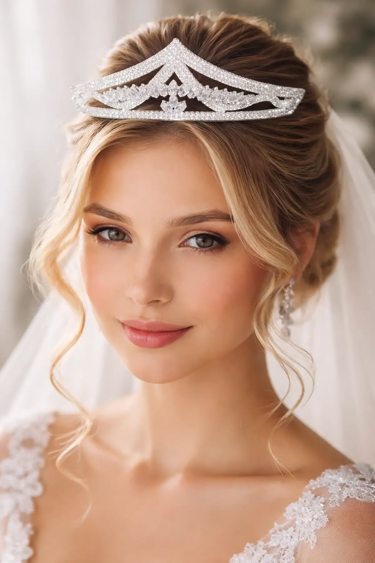 Zirkon Taşlı Gelin/Kına/Nişan/Söz Tasarım Taç