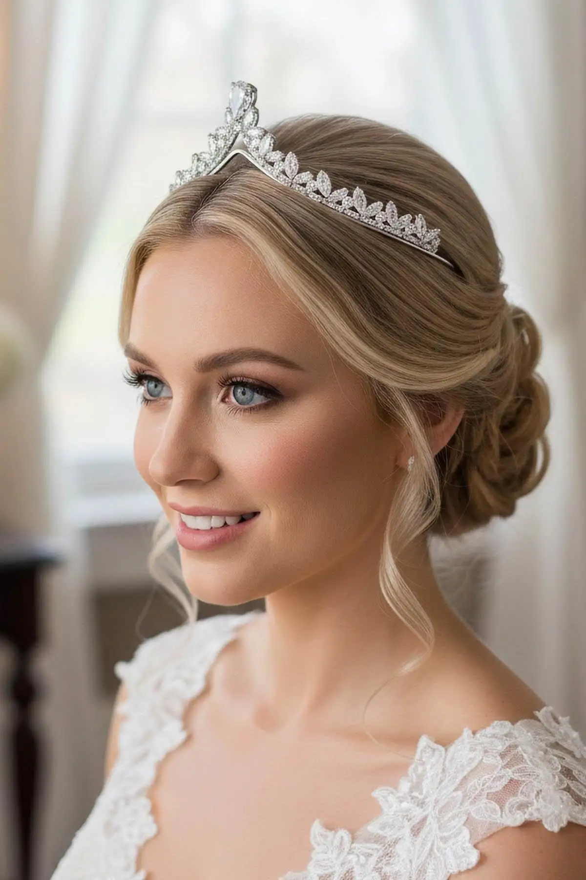 Zirkon Taşlı Gelin/Kına/Nişan/Söz Tasarım Taç