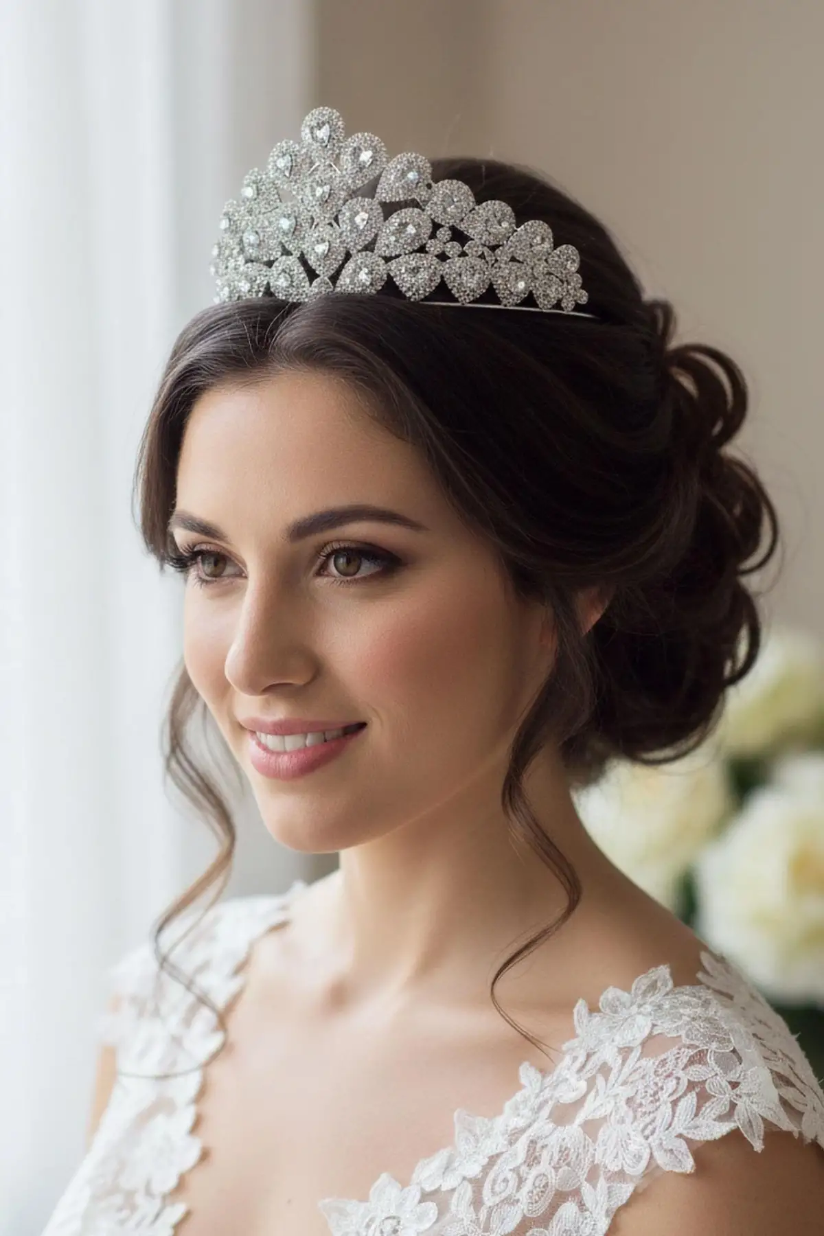 Zirkon Taşlı Gelin/Kına/Nişan/Söz Tasarım Taç