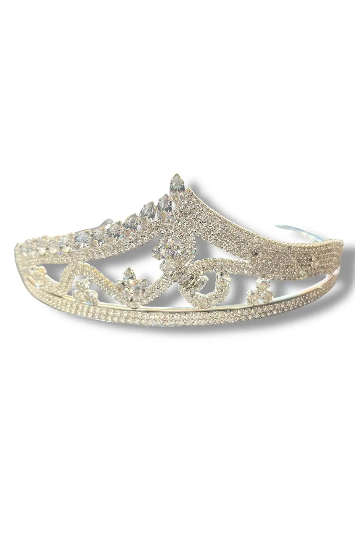 Zirkon Taşlı Gelin/Kına/Nişan/Söz Tasarım Taç