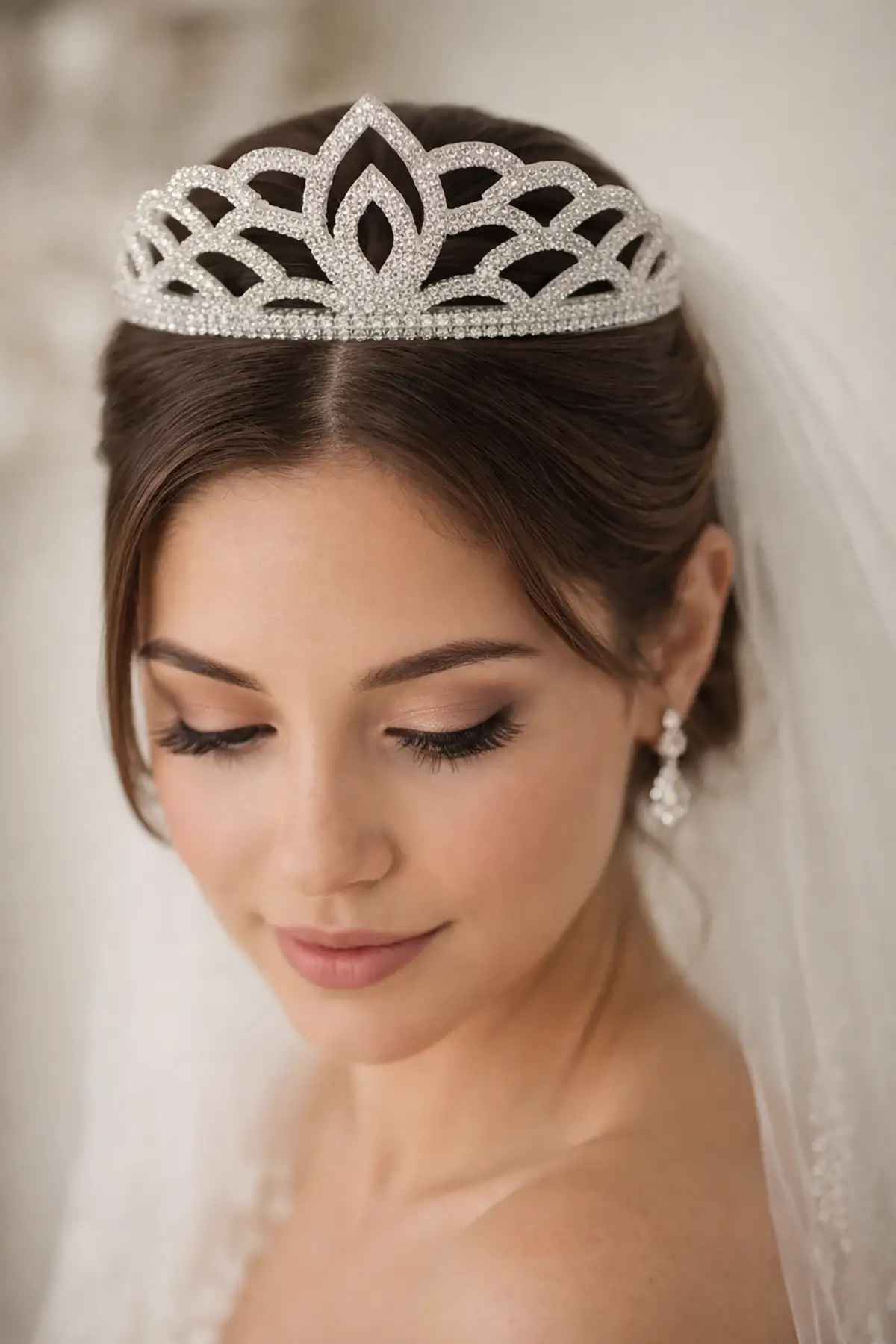 Zirkon Taşlı Gelin/Kına/Nişan/Söz Tasarım Taç