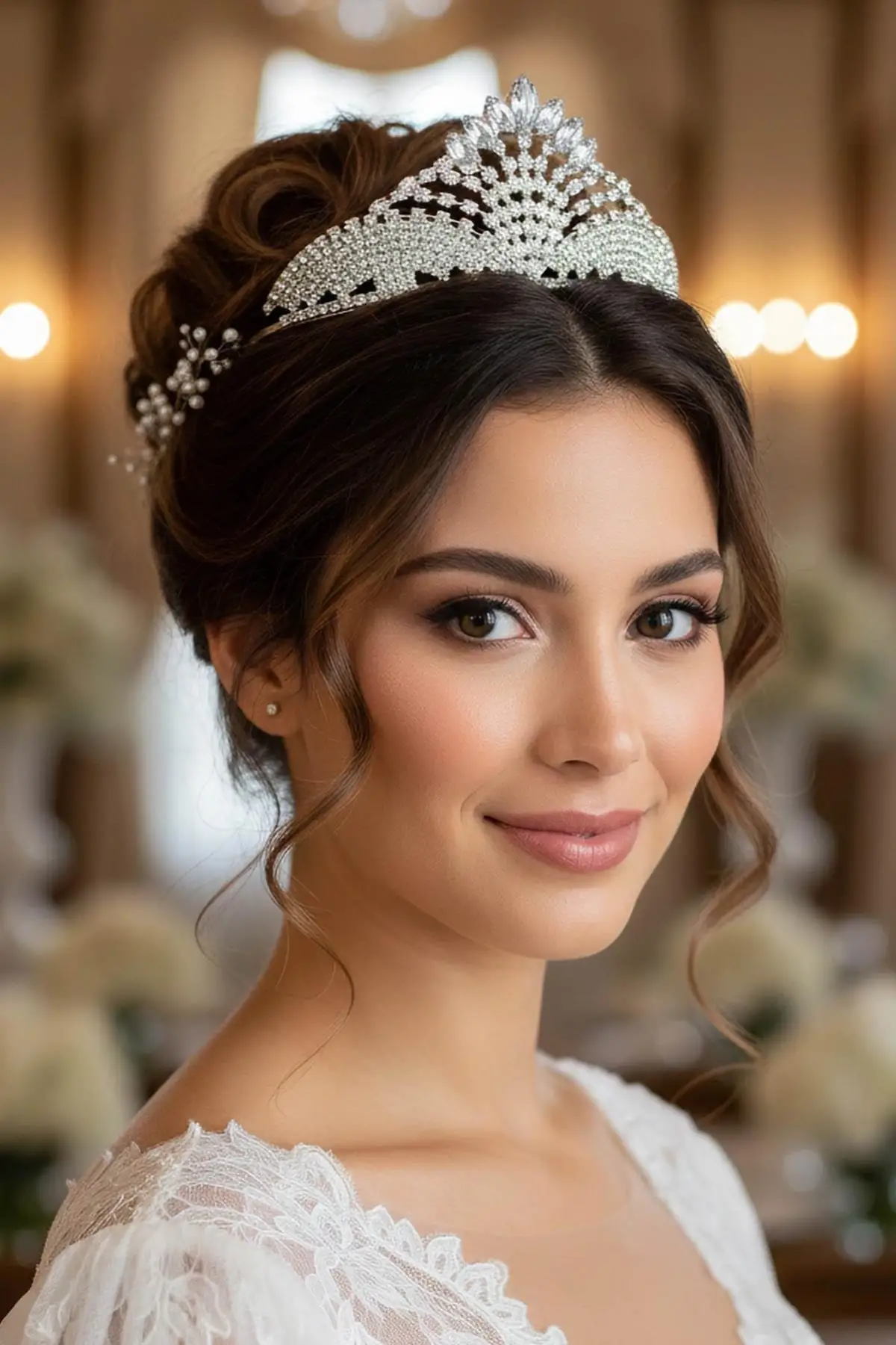 Zirkon Taşlı Gelin/Kına/Nişan/Söz Tasarım Taç