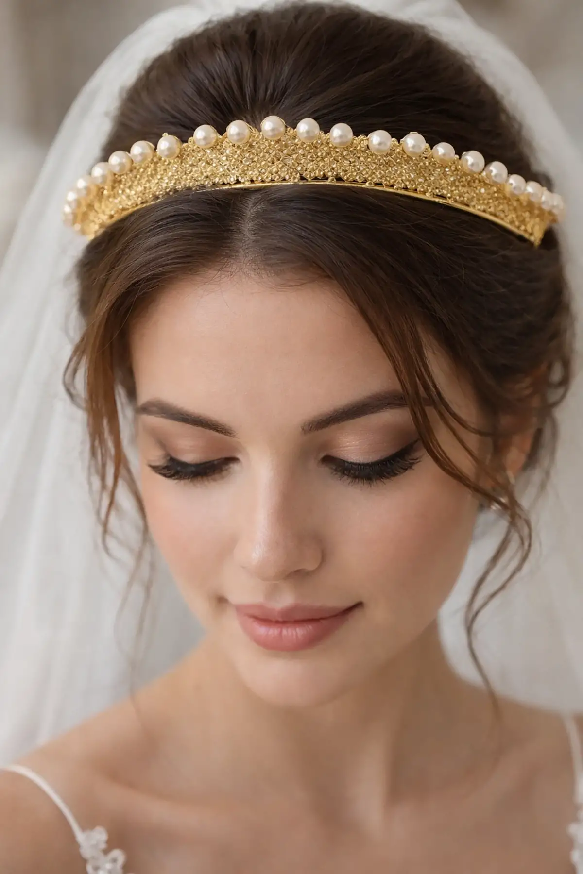 Zirkon Taşlı Gelin/Kına/Nişan/Söz Tasarım Taç