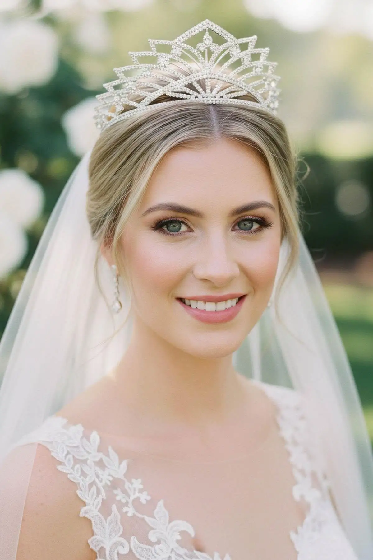 Zirkon Taşlı Gelin/Kına/Nişan/Söz Tasarım Taç