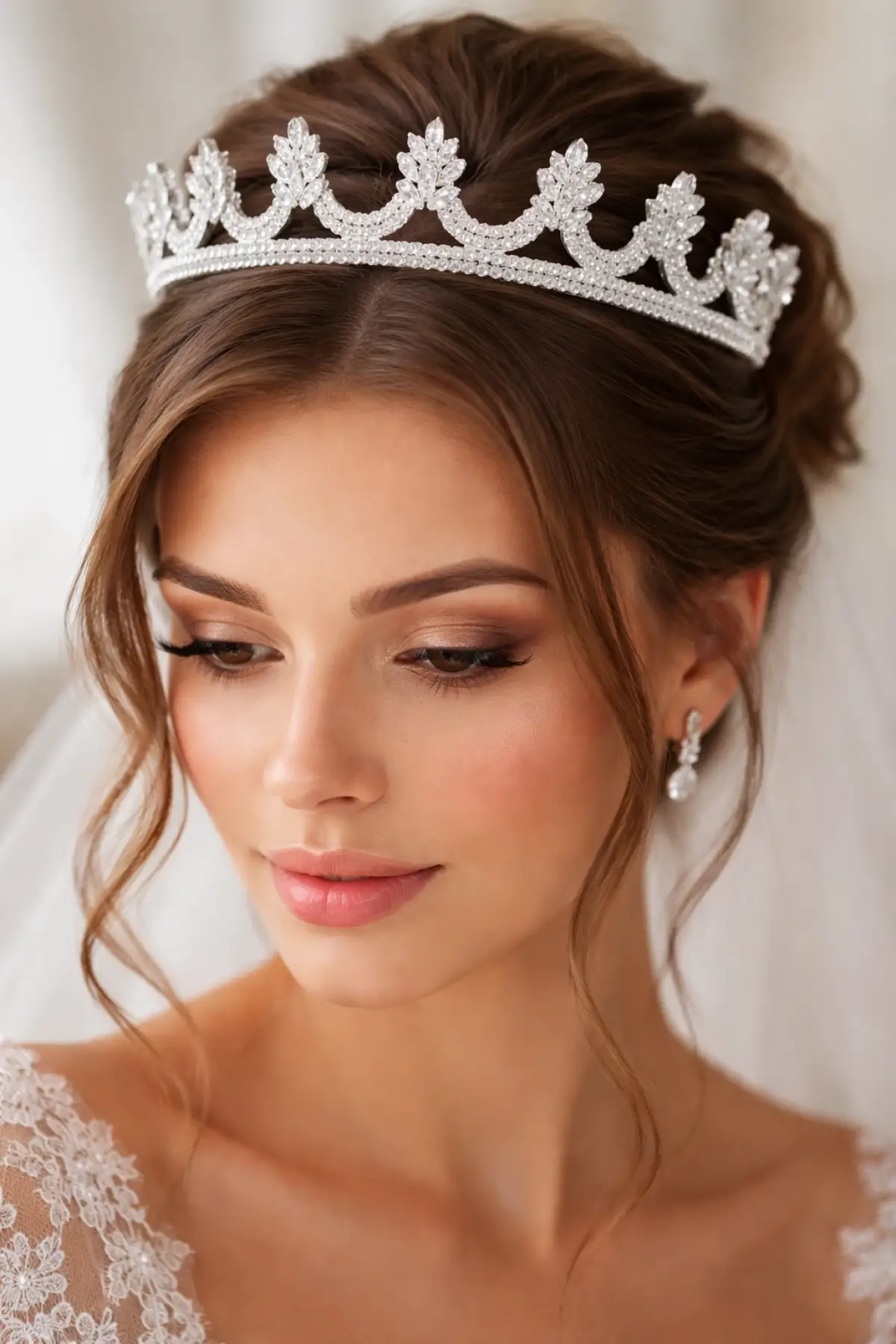 Zirkon Taşlı Gelin/Kına/Nişan/Söz Tasarım Taç