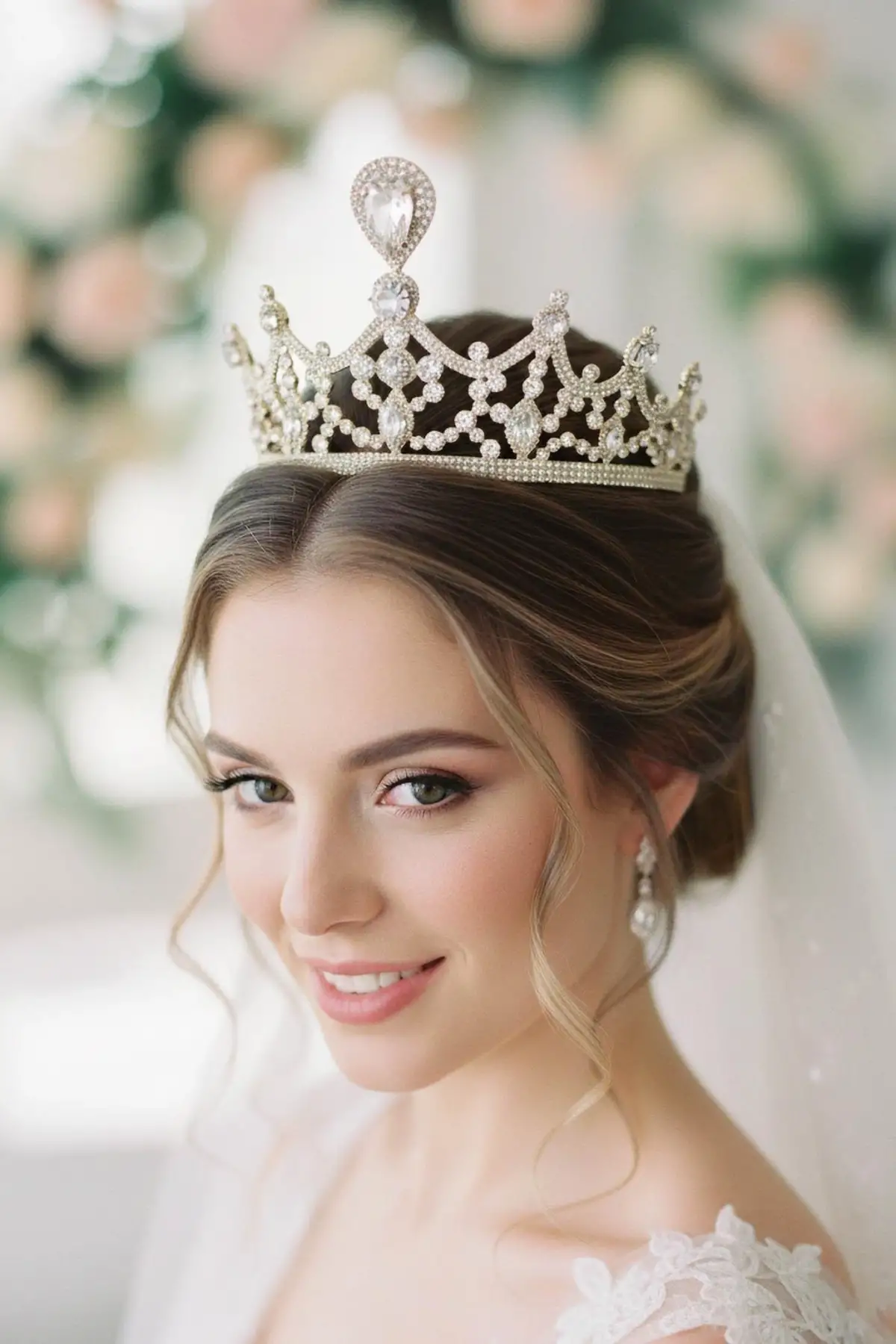 Zirkon Taşlı Gelin/Kına/Nişan/Söz Tasarım Taç