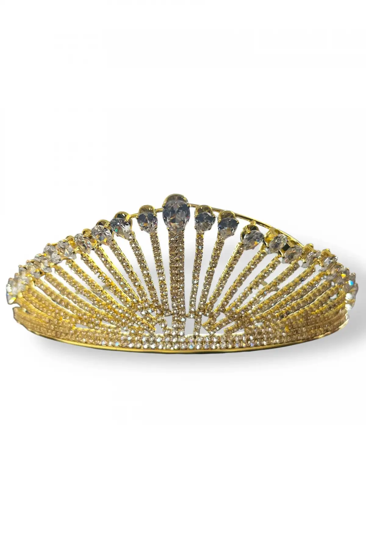 Zirkon Taşlı Gelin/Kına/Nişan/Söz Tasarım Taç