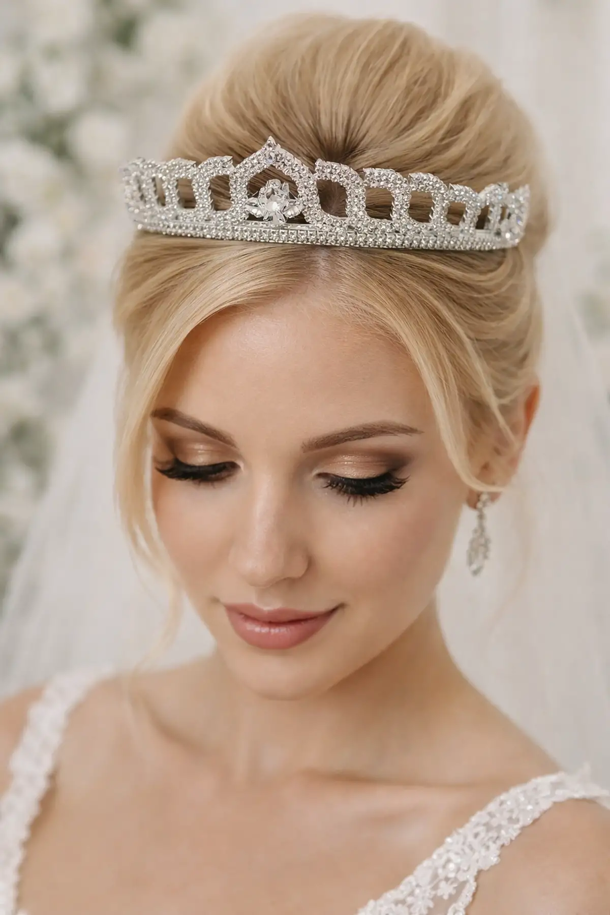 Zirkon Taşlı Gelin/Kına/Nişan/Söz Tasarım Taç