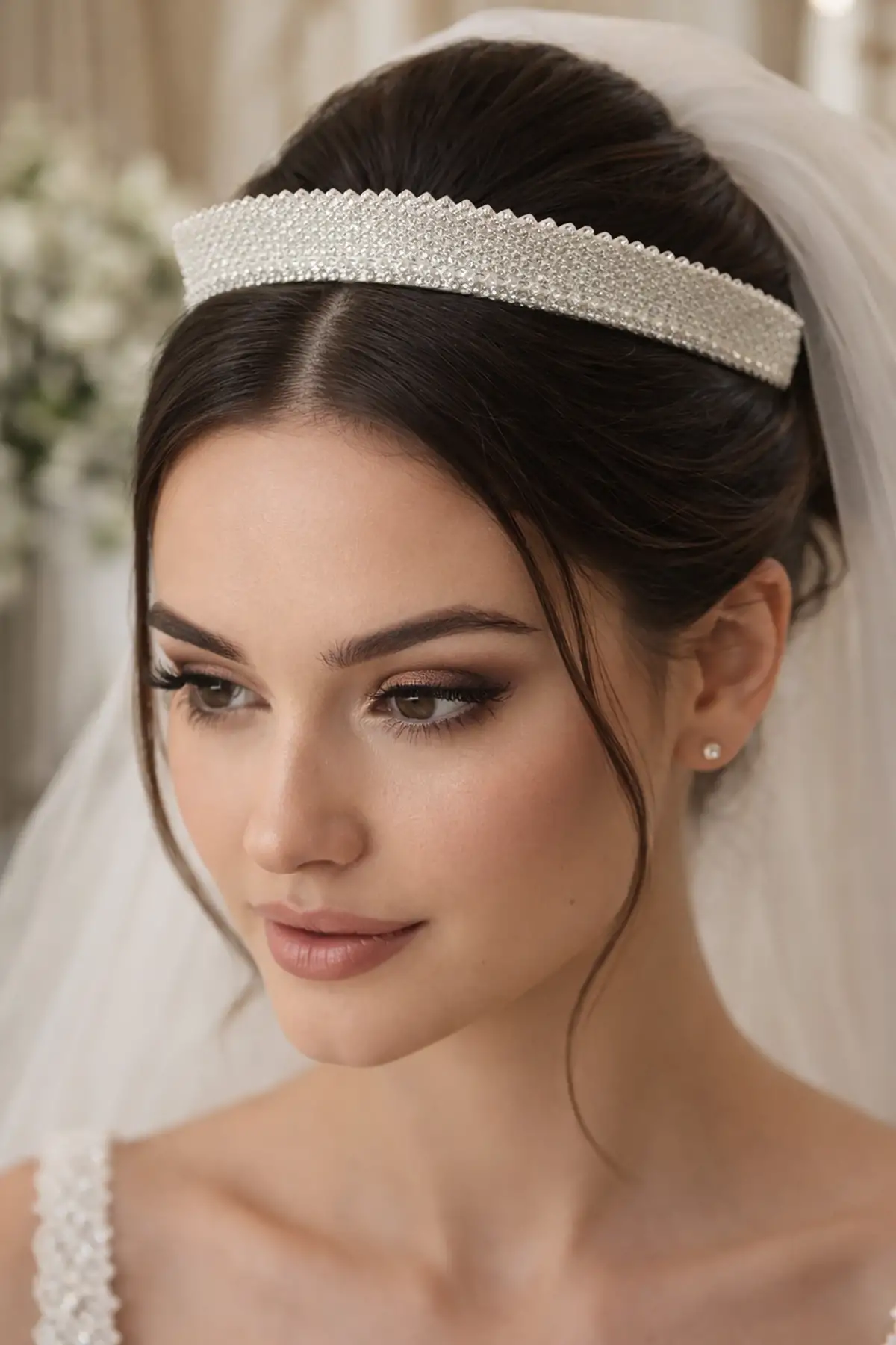 Zirkon Taşlı Gelin/Kına/Nişan/Söz Tasarım Taç