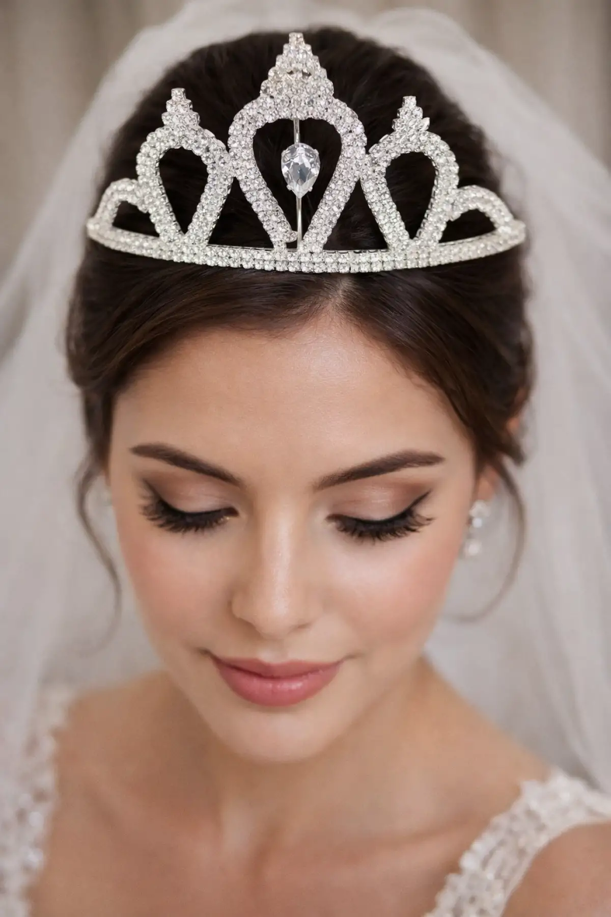 Zirkon Taşlı Gelin/Kına/Nişan/Söz Tasarım Taç