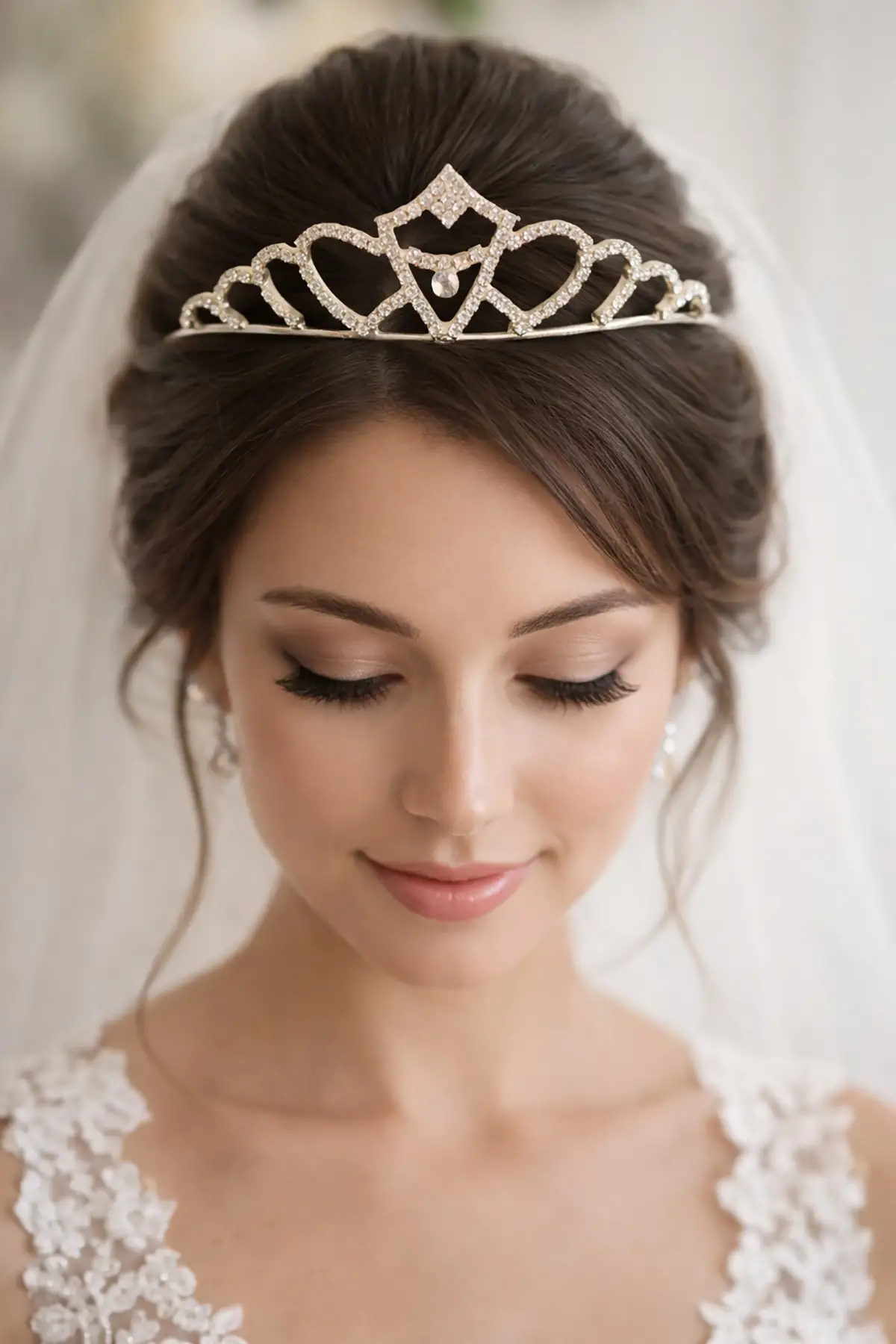 Zirkon Taşlı Gelin/Kına/Nişan/Söz Tasarım Taç