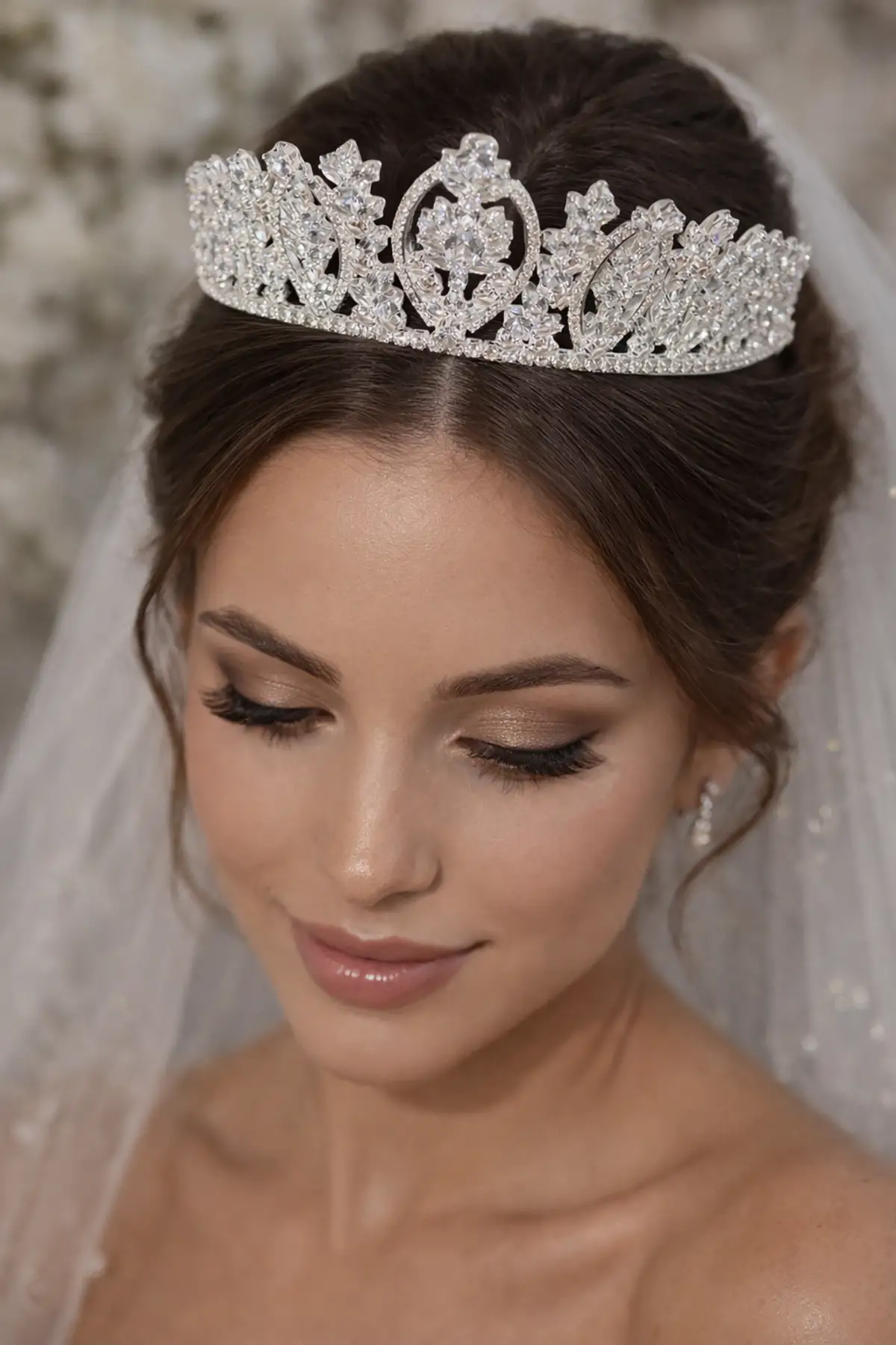 Zirkon Taşlı Gelin/Kına/Nişan/Söz Tasarım Taç