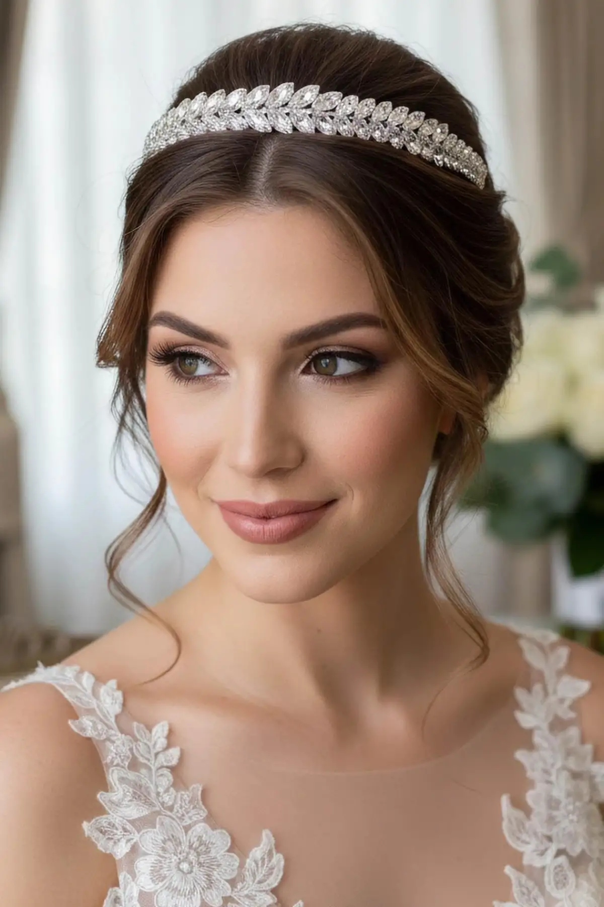 Zirkon Taşlı Gelin/Kına/Nişan/Söz Tasarım Taç