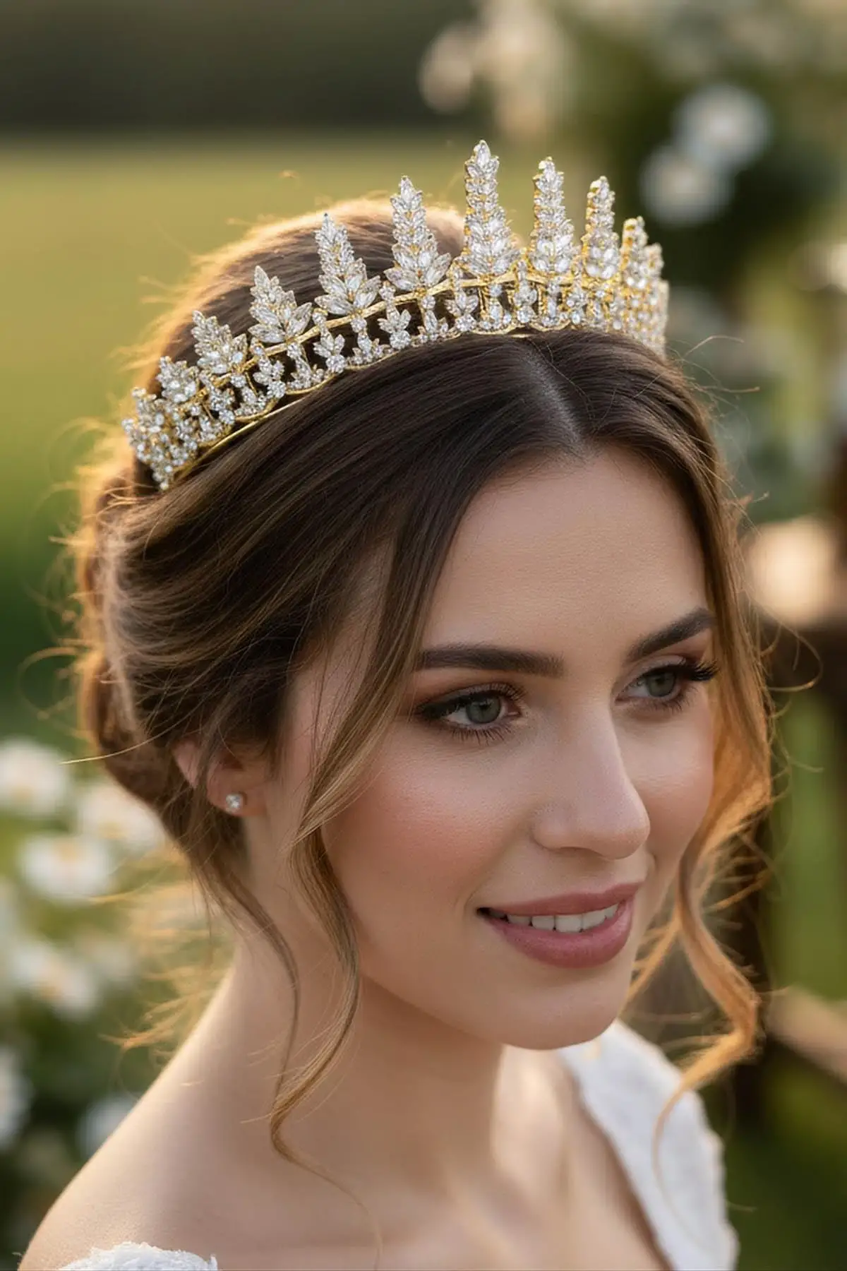 Zirkon Taşlı Gelin/Kına/Nişan/Söz Tasarım Taç