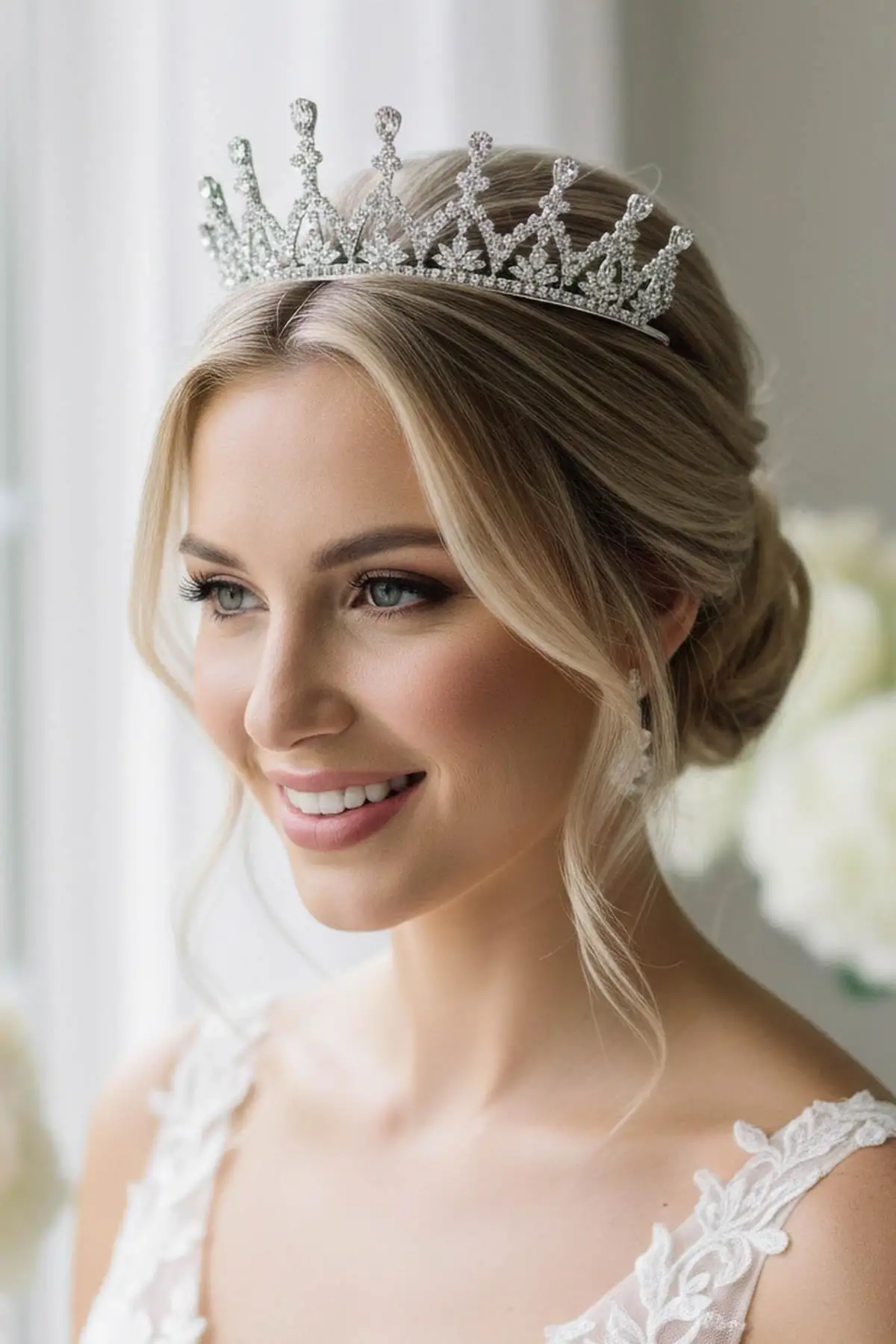 Zirkon Taşlı Gelin/Kına/Nişan/Söz Tasarım Taç