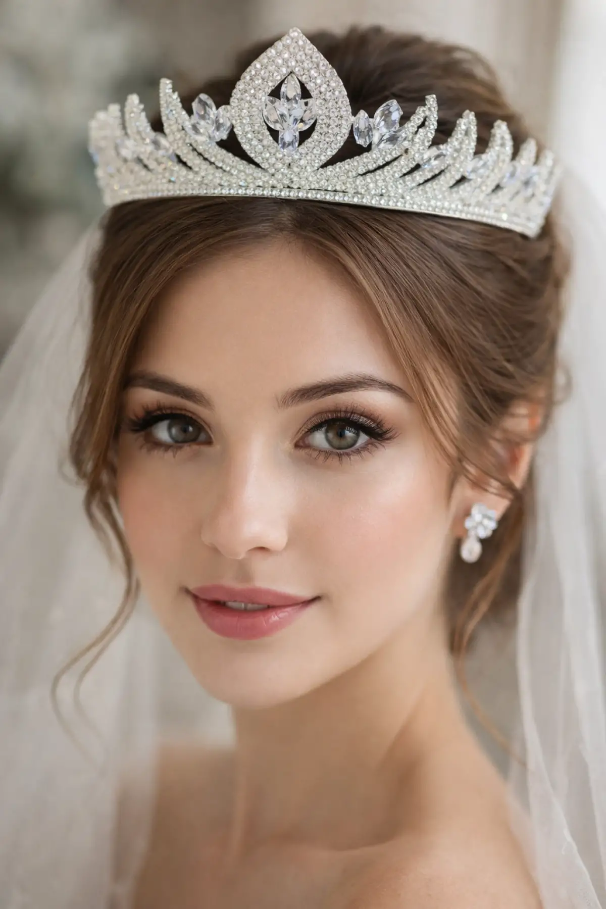 Zirkon Taşlı Gelin/Kına/Nişan/Söz Tasarım Taç