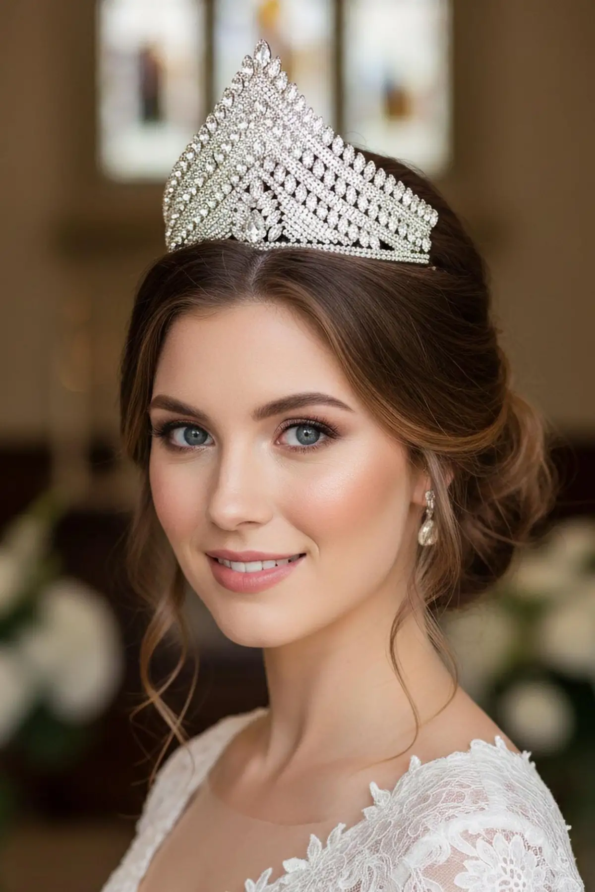 Zirkon Taşlı Gelin/Kına/Nişan/Söz Tasarım Taç