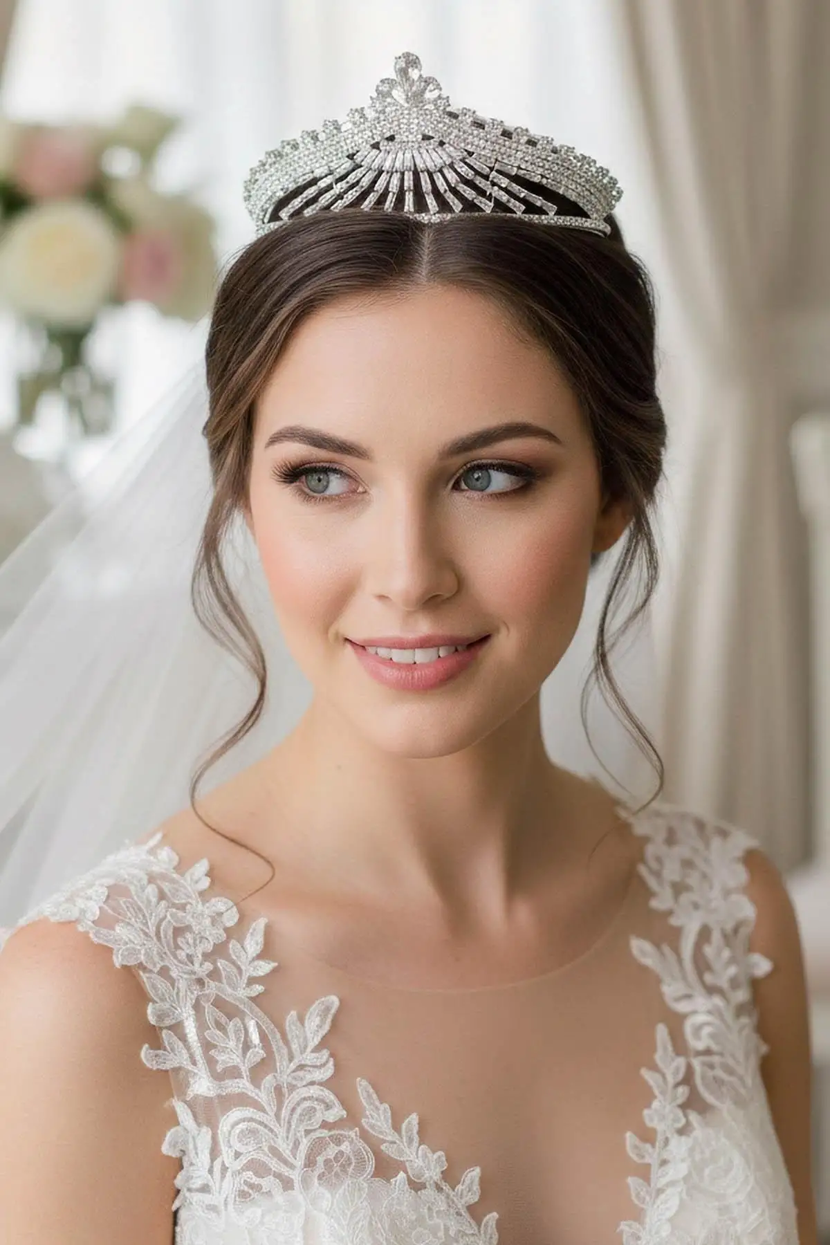 Zirkon Taşlı Gelin/Kına/Nişan/Söz Tasarım Taç