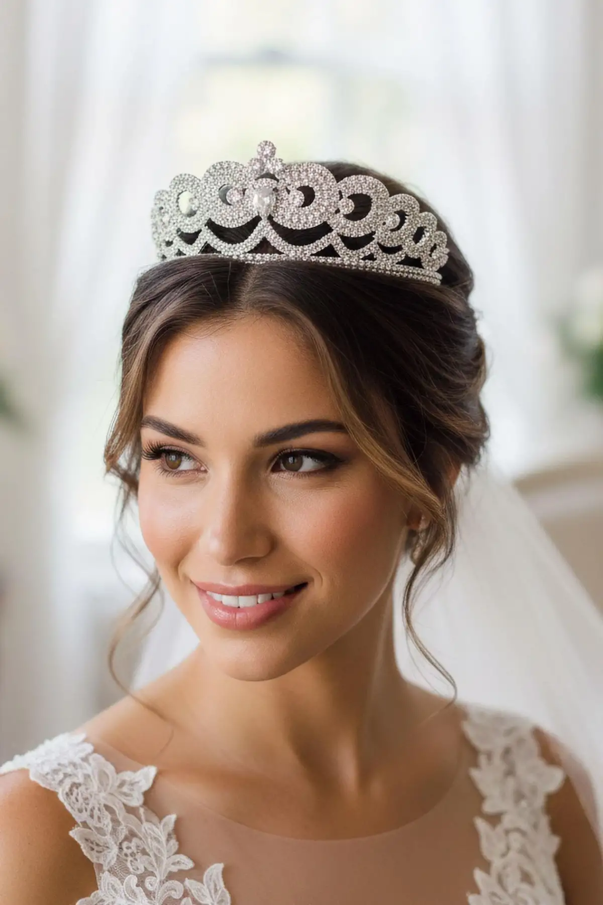 Zirkon Taşlı Gelin/Kına/Nişan/Söz Tasarım Taç