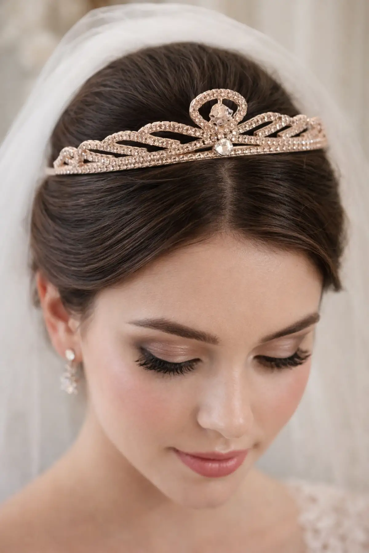 Zirkon Taşlı Gelin/Kına/Nişan/Söz Tasarım Taç