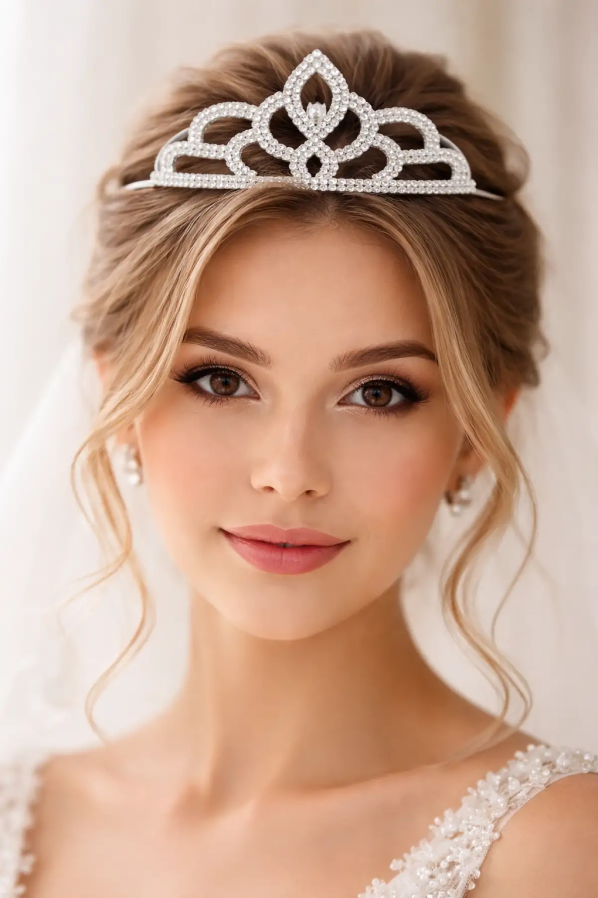 Zirkon Taşlı Gelin/Kına/Nişan/Söz Tasarım Taç