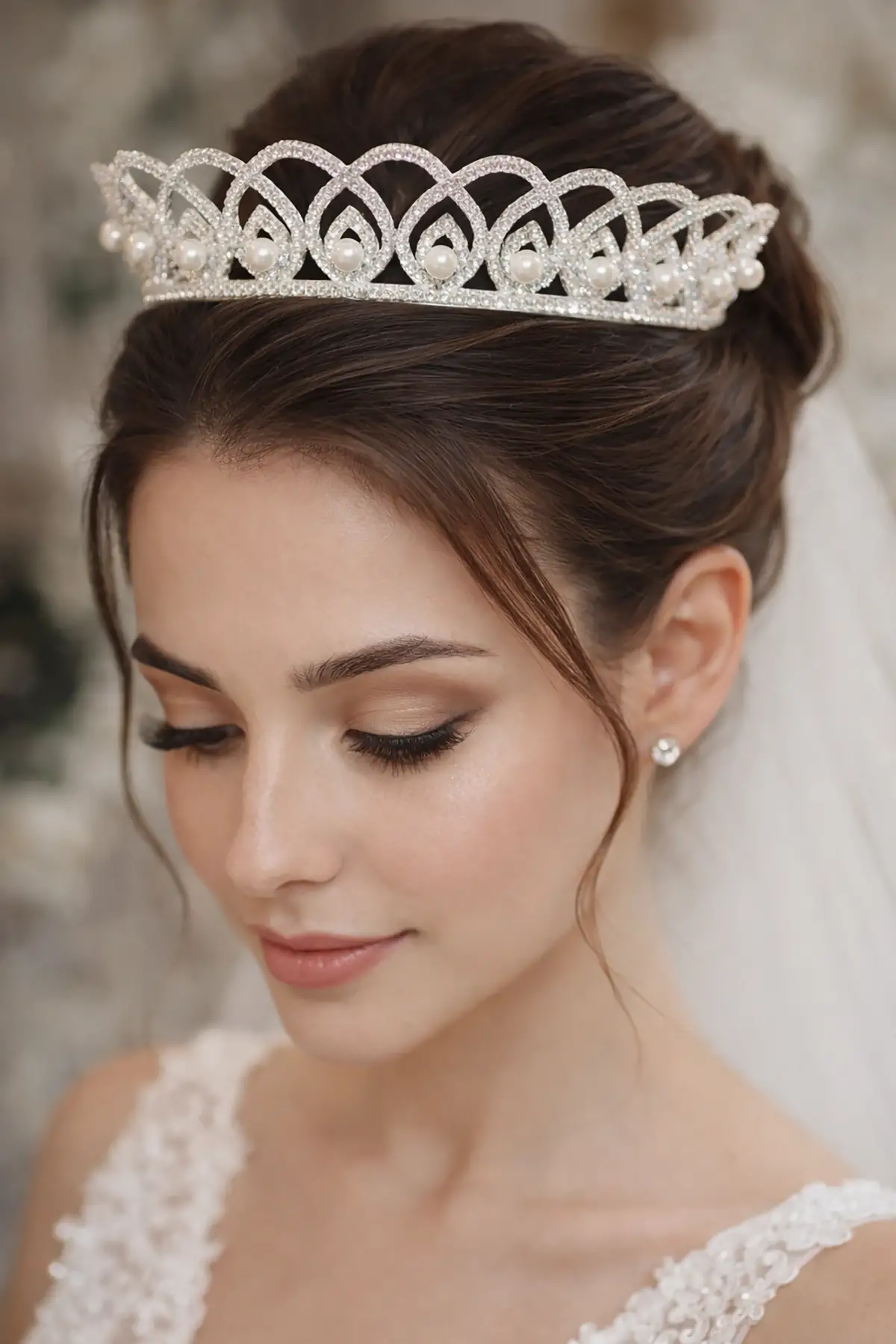 Zirkon Taşlı Gelin/Kına/Nişan/Söz Tasarım Taç