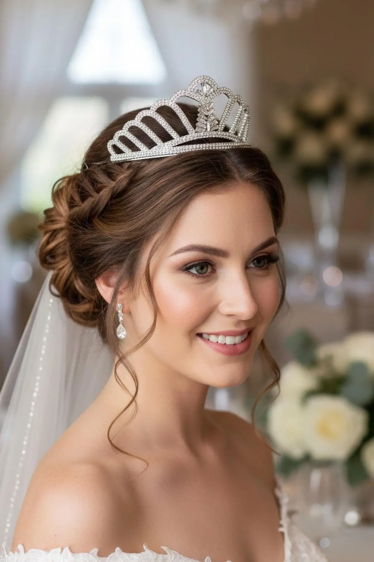 Zirkon Taşlı Gelin/Kına/Nişan/Söz Tasarım Taç