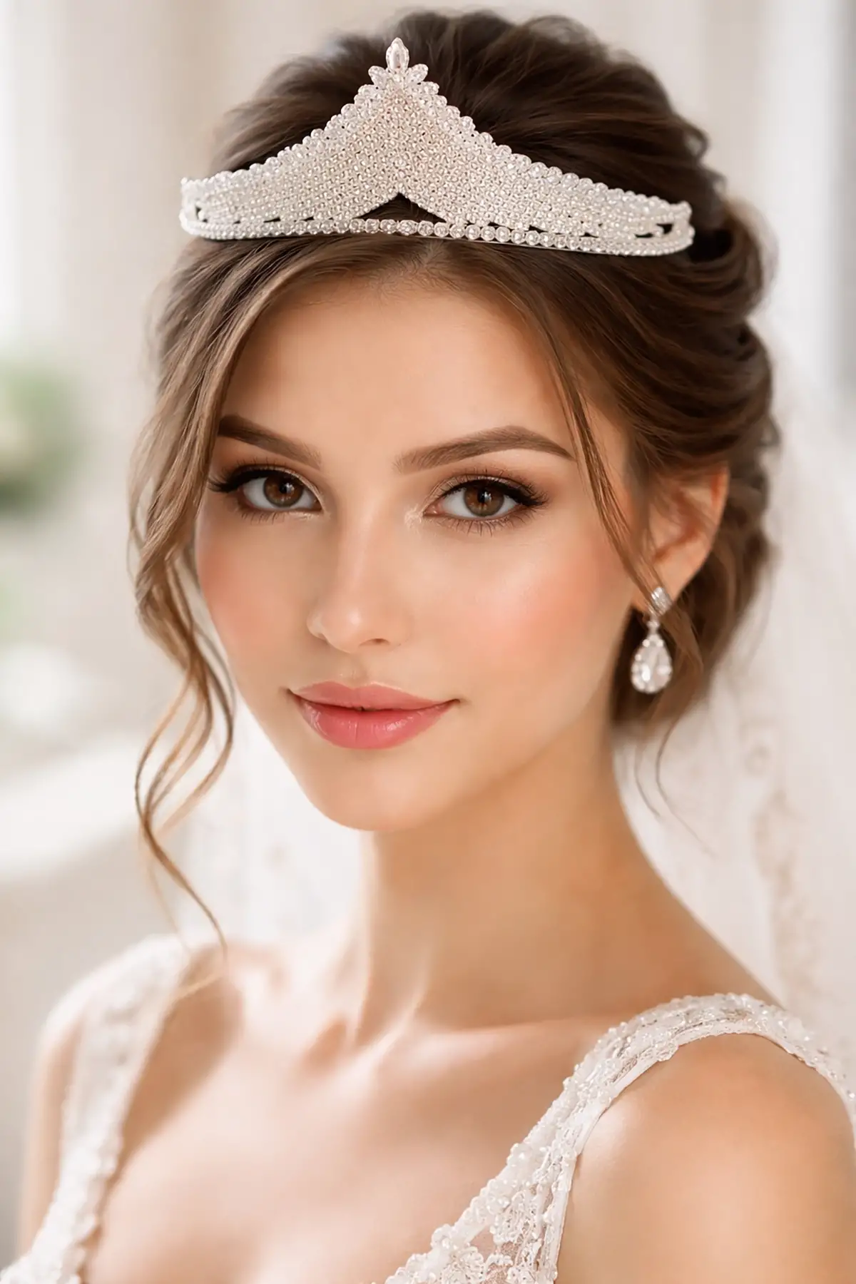 Zirkon Taşlı Gelin/Kına/Nişan/Söz Tasarım Taç