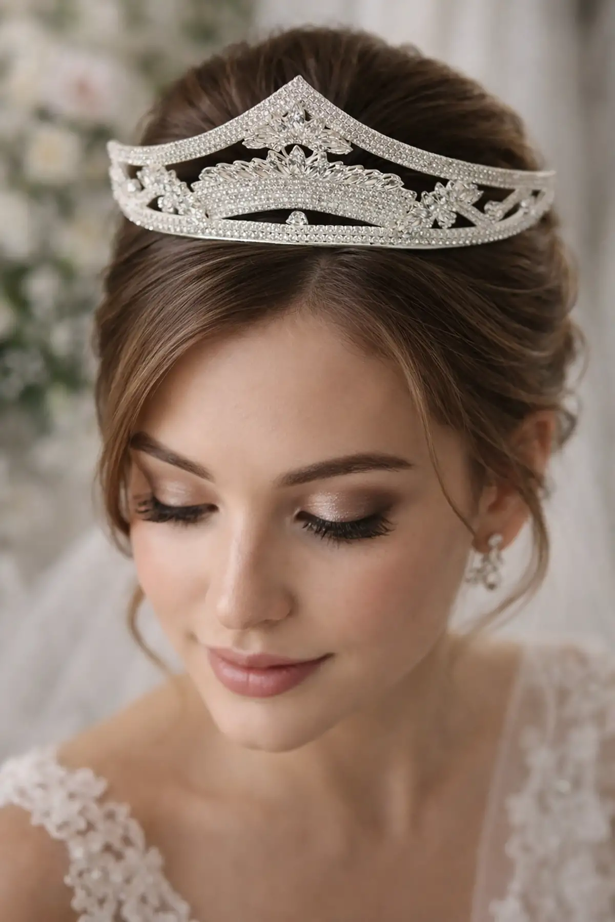 Zirkon Taşlı Gelin/Kına/Nişan/Söz Tasarım Taç