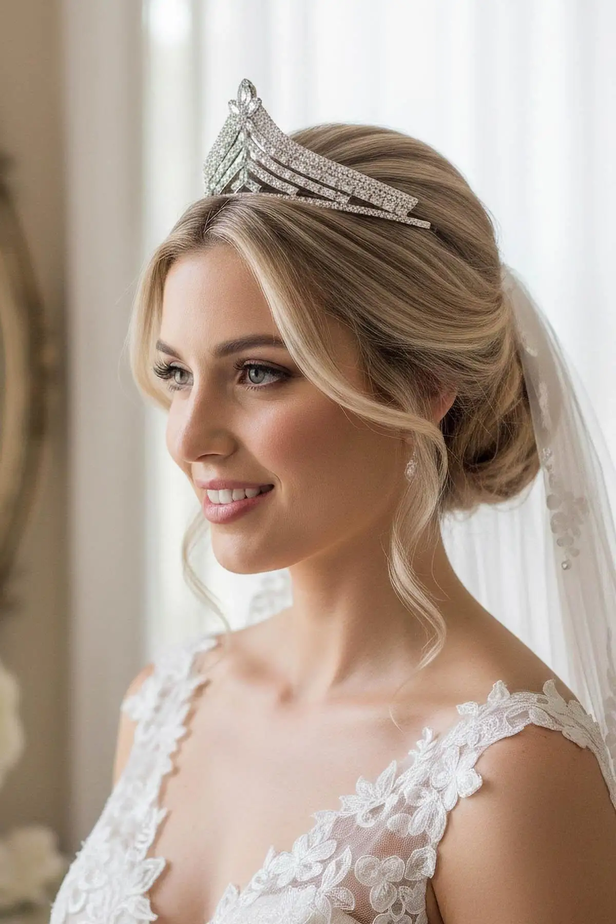 Zirkon Taşlı Gelin/Kına/Nişan/Söz Tasarım Taç