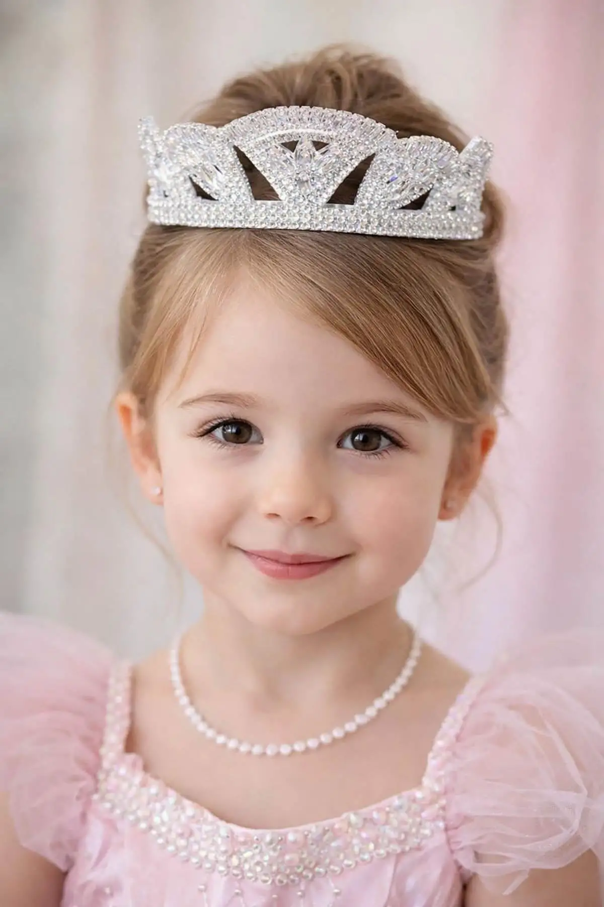 Zirkon Taşlı Tasarım Çocuk Taç