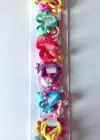 10lu Karışık Renk Kalp Figürlü Lastik Toka Set