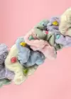 10lu Karışık Renk Kalp Figürlü Peluş Toka Set